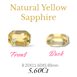 Yellow Sapphire 8.20X11.60mm - 5.60Carats